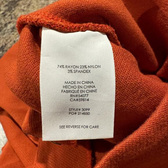 Cabi Womens Skirt Overlay Pencil Knee Length Career Orange Size 6 KQ - Picture 3 of 5